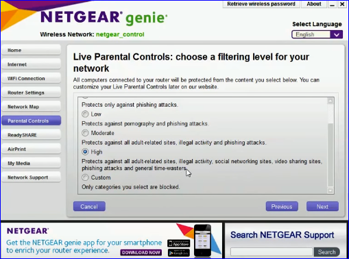 how to enable parental control netgear