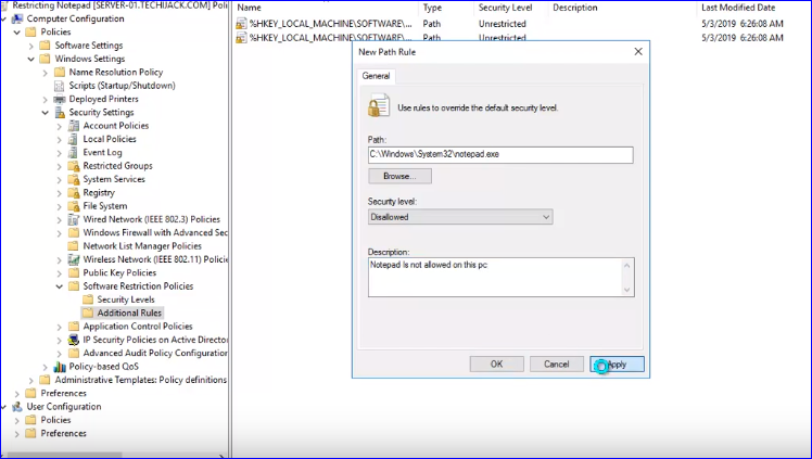 How To Create Gpo That Disables Notepad