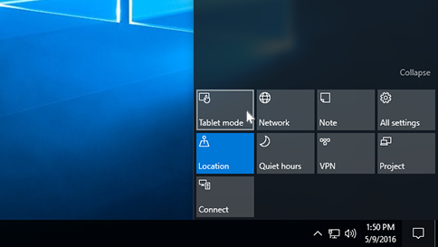 Windows 10 Tablet Mode