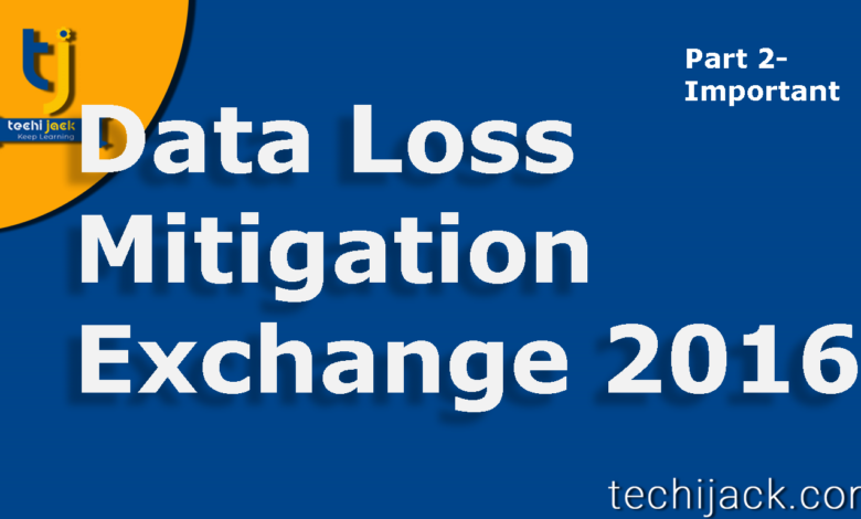 Exchange data loss mitigation feature