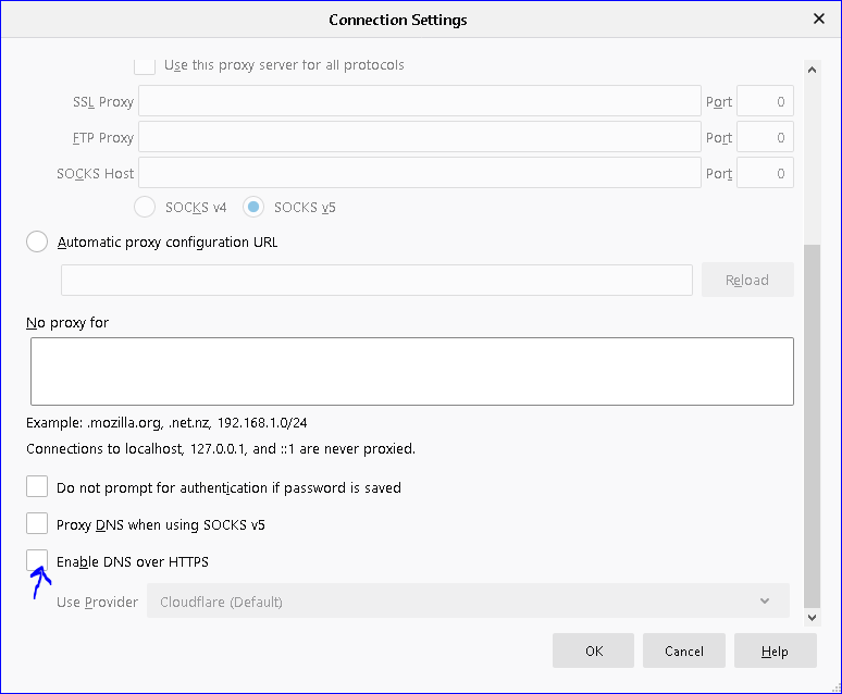 dns over https mozilla settings