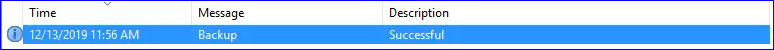 backup successfull