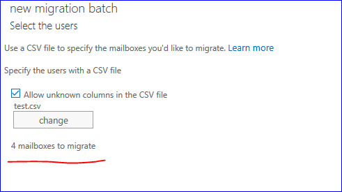 imap migration csv upload