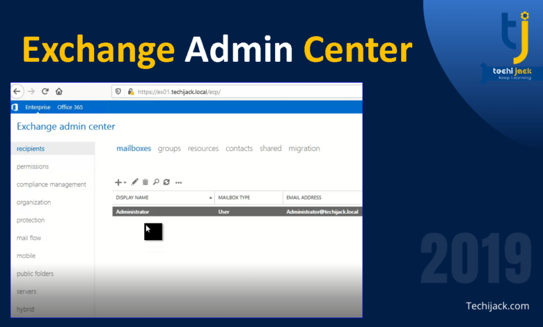 Exchange admin center & office 365