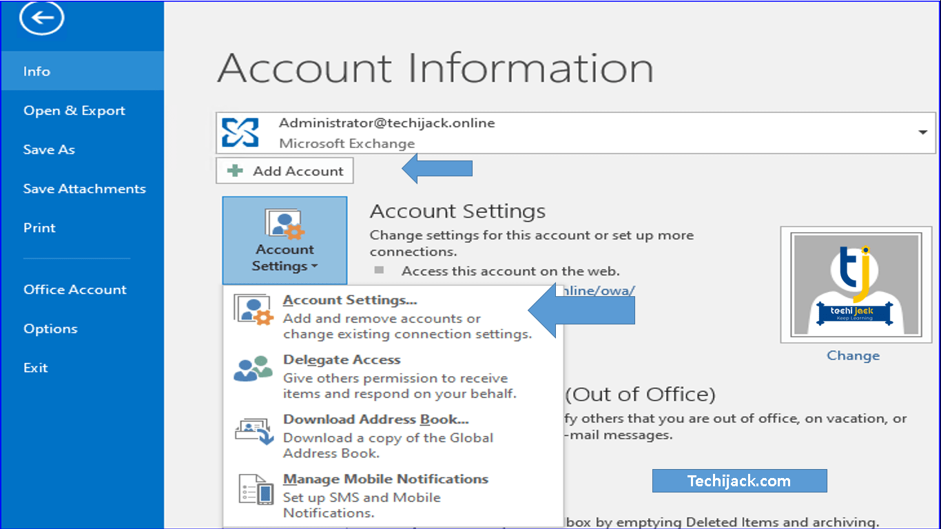 set up outlook email for gmail account