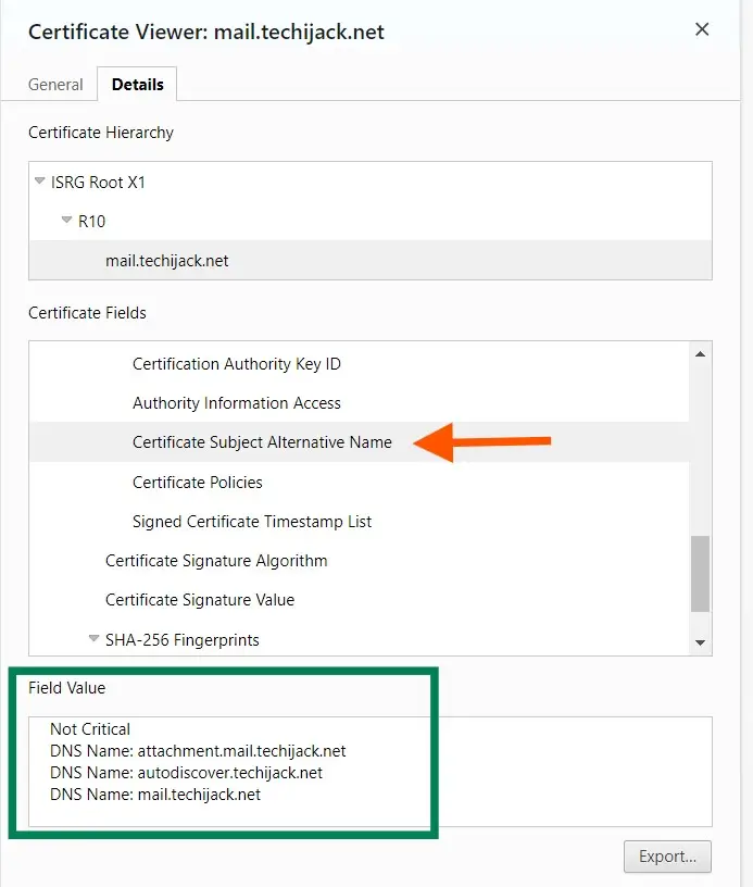 download domains san certificate