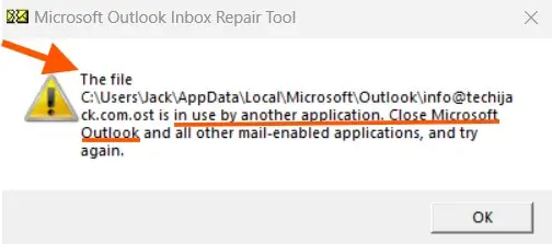 Microsoft outlook error