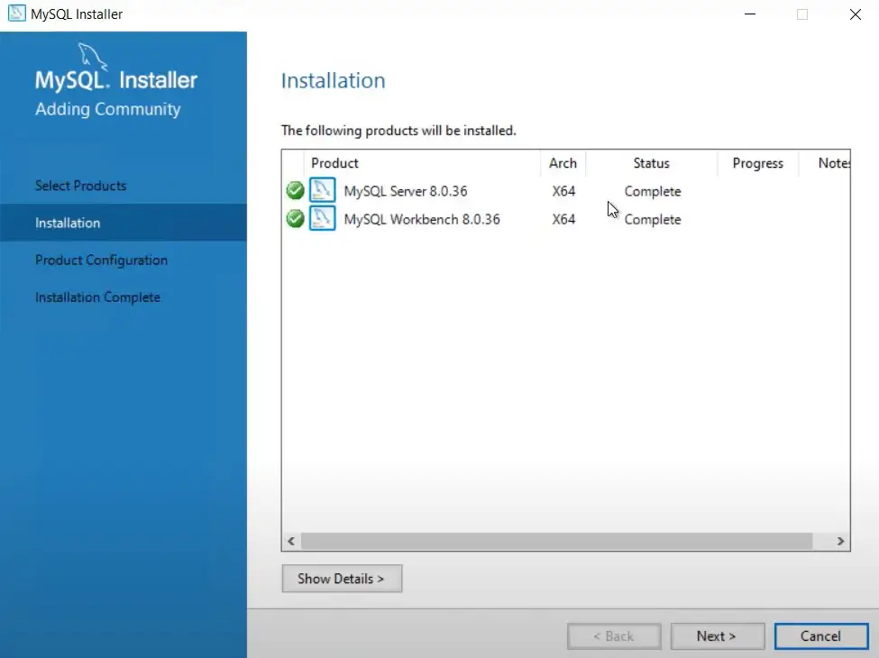 Mysql installation on windows