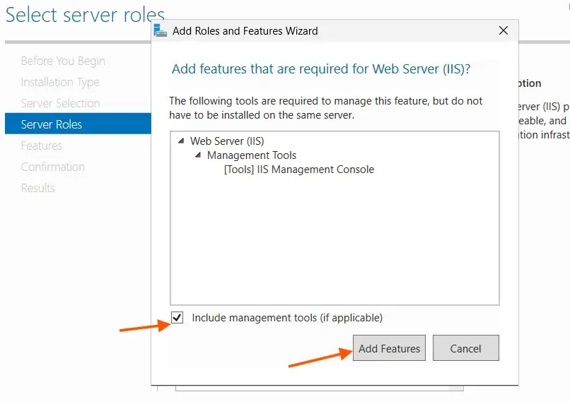 add iis features