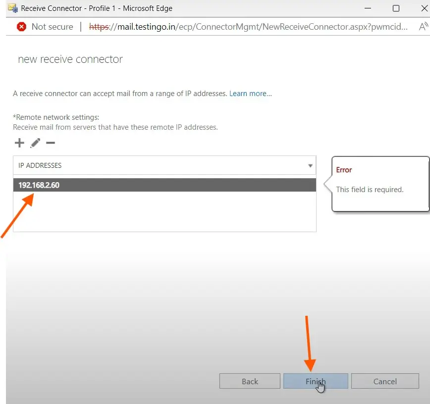 anonymous relay ip settings