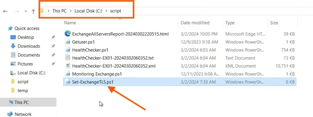 enable tls 1.2 on exchange