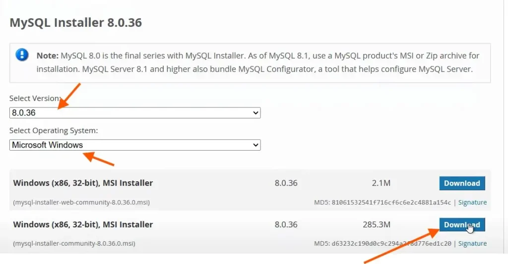 mysql download