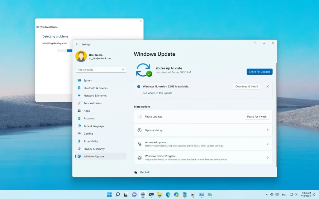 software update in windows 11