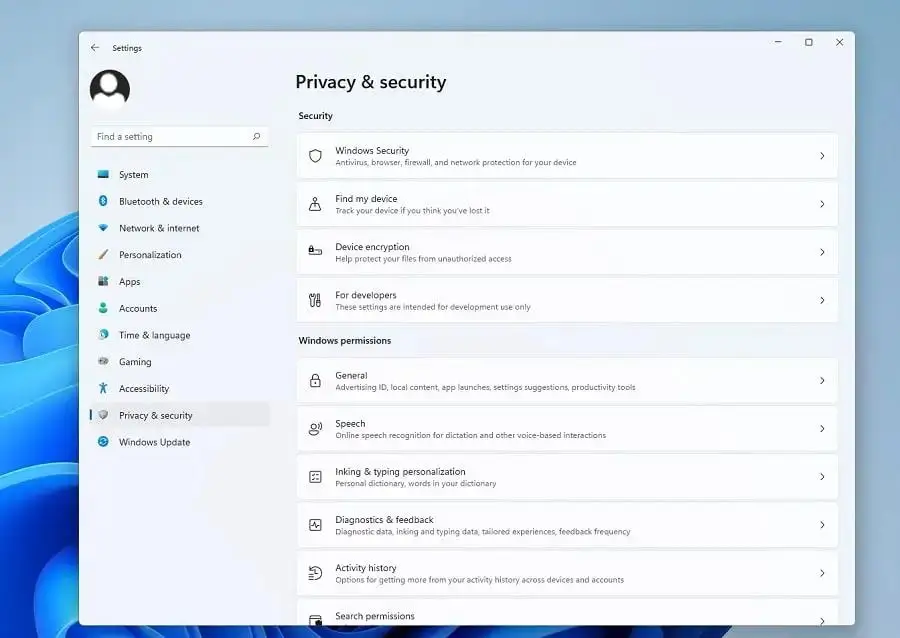 privacy settings in windows 11