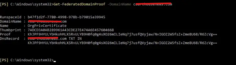 Get-FederatedDomainProof 