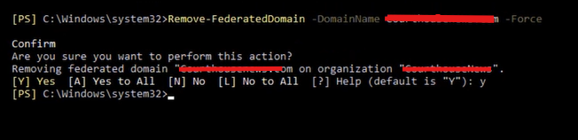 Remove-FederatedDomain 