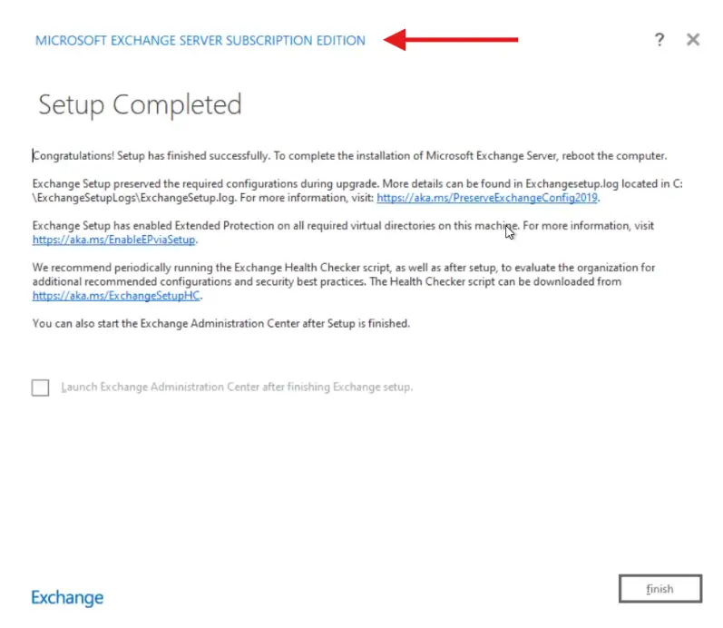 Exchange Server SE RTM