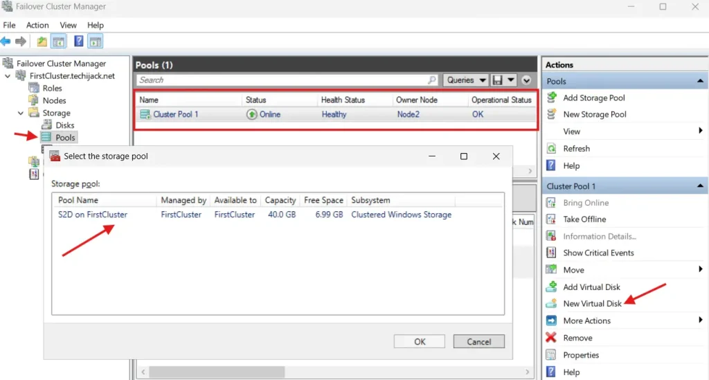 How to configure Storage Space direct virtual disk