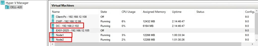 hyper v vms for s2d